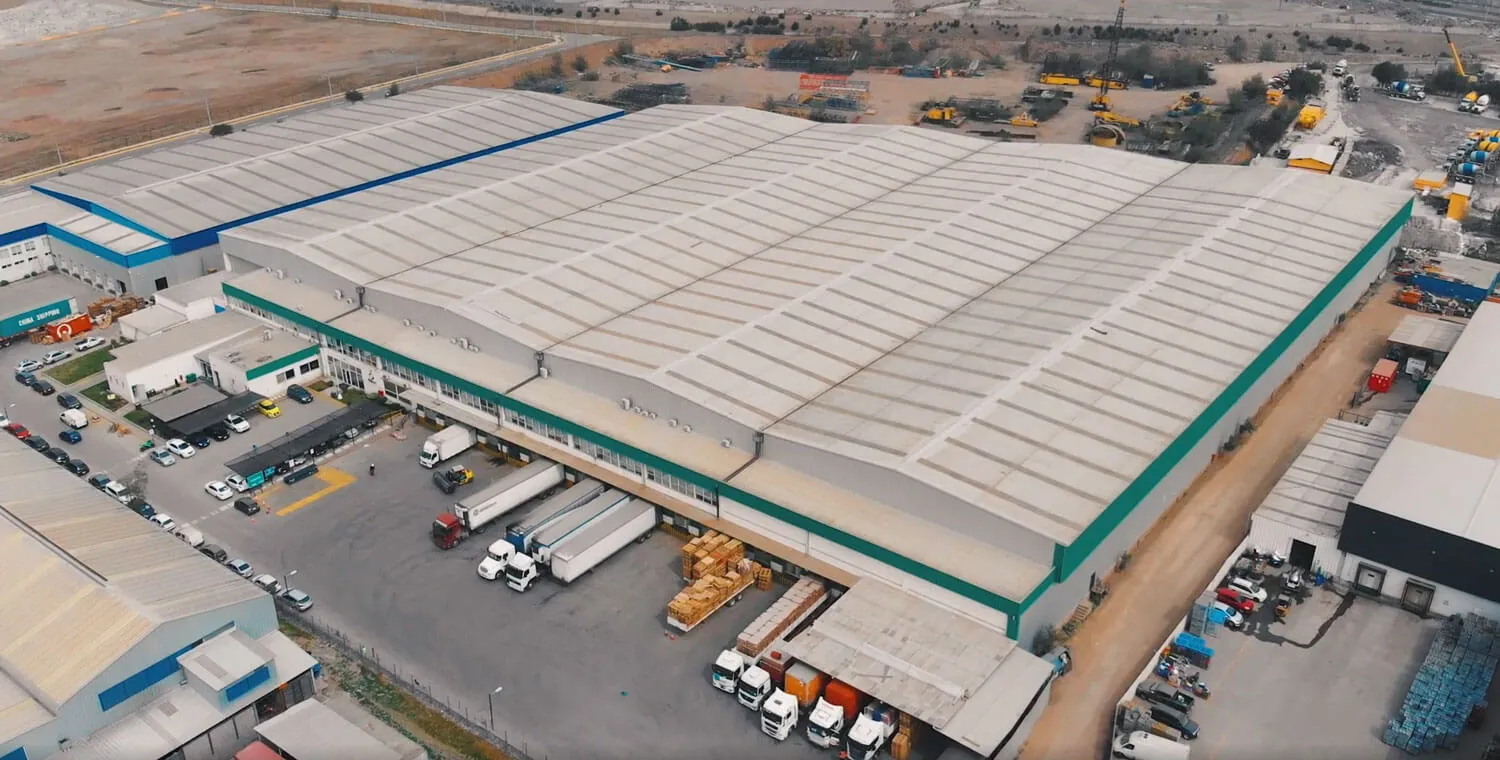 Vista aérea del centro de distribución de Prosud en Quilicura